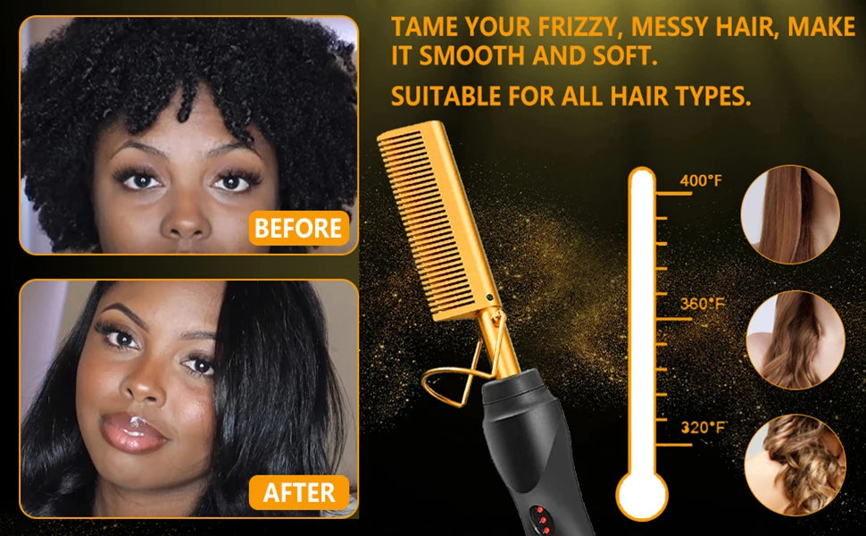 Velara™ At-Home Lace Wig Styling Kit (Hot Comb + Melt Tools)