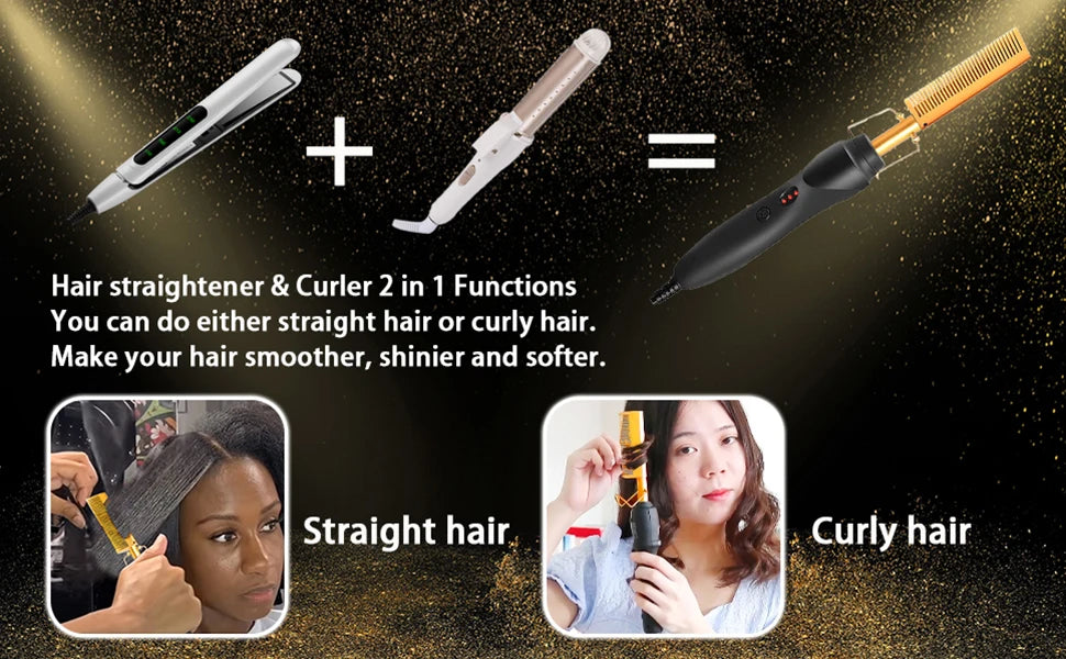 Velara™ At-Home Lace Wig Styling Kit (Hot Comb + Melt Tools)
