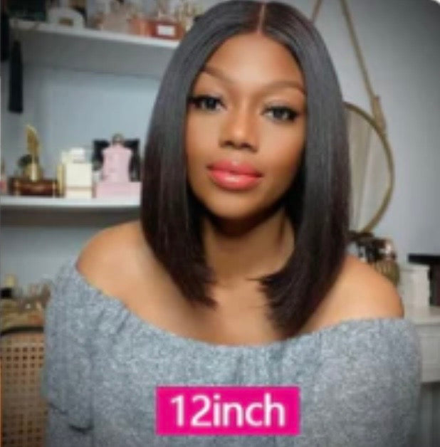 ✨Velara Glueless Straight Bob Wig
Ready-to-Wear | Pre-Cut Lace | 100% Human Hair