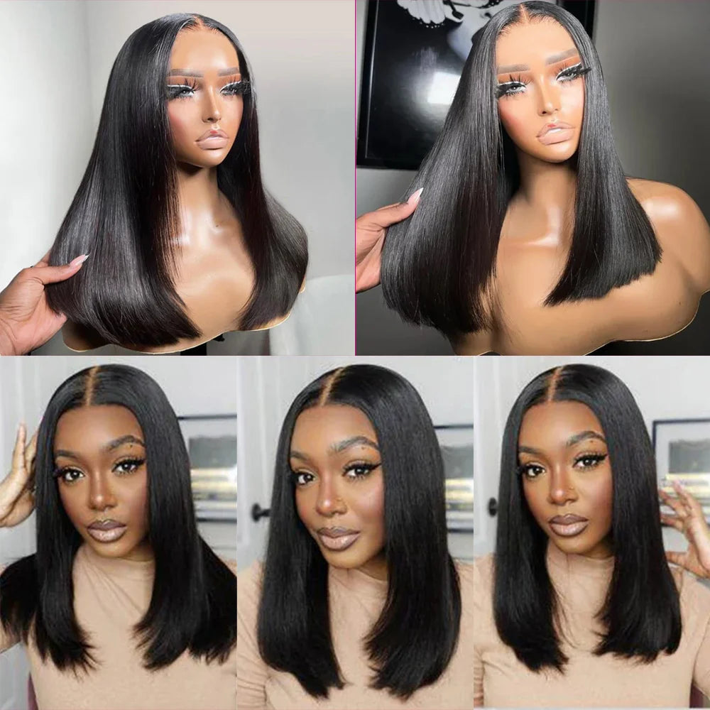 ✨Velara Glueless Straight Bob Wig
Ready-to-Wear | Pre-Cut Lace | 100% Human Hair