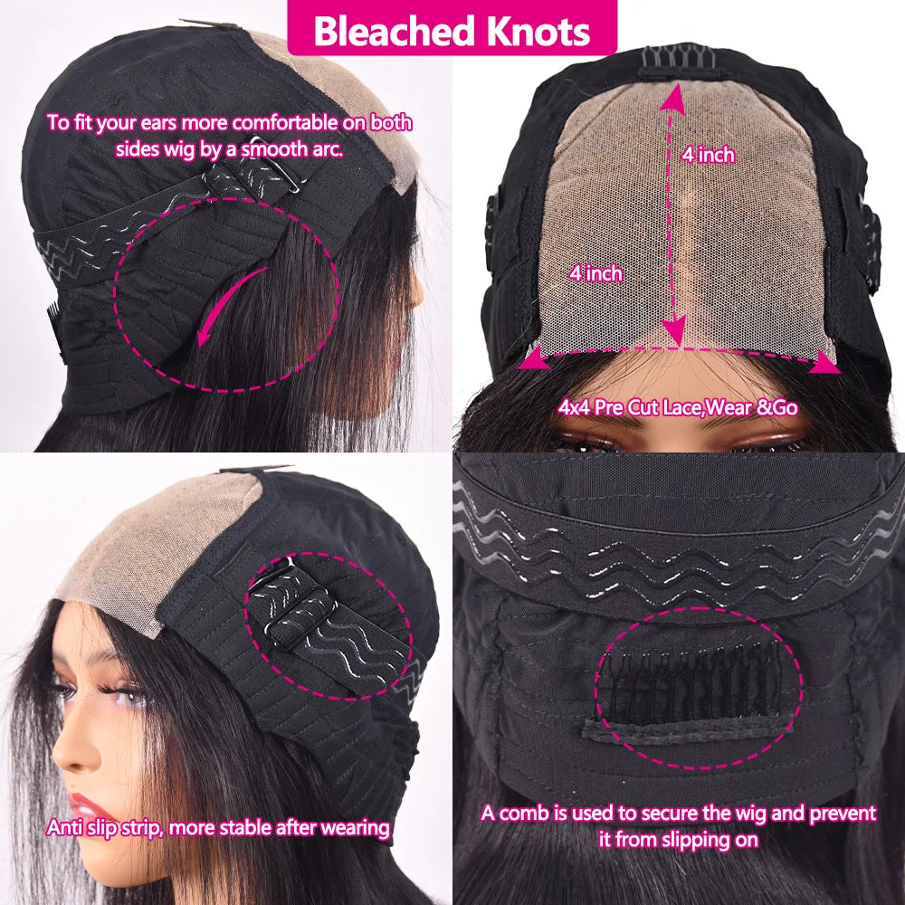 ✨Velara Glueless Straight Bob Wig
Ready-to-Wear | Pre-Cut Lace | 100% Human Hair