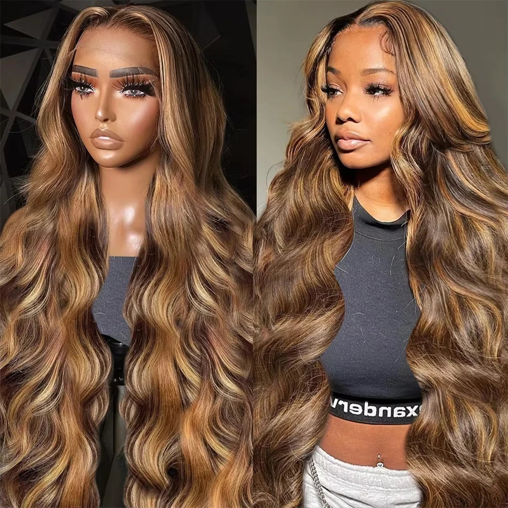 Velara Hair Highlight Body Wave HD Lace Human Hair Wig – 13x4 / 13x6 Frontal