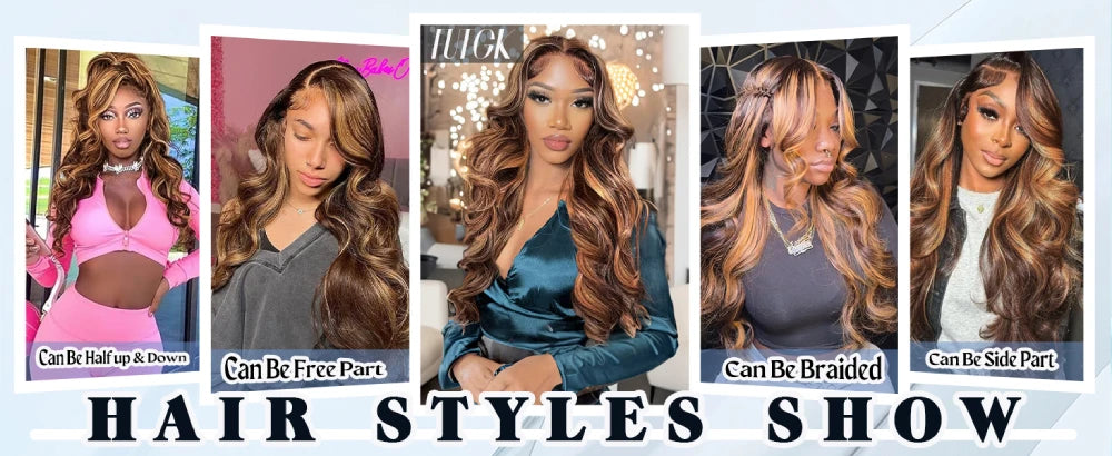 Velara Hair Highlight Body Wave HD Lace Human Hair Wig – 13x4 / 13x6 Frontal