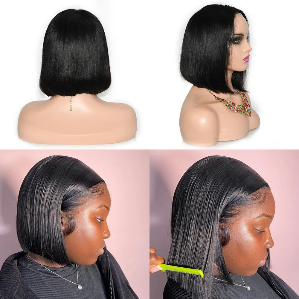 ✨Velara Glueless Straight Bob Wig
Ready-to-Wear | Pre-Cut Lace | 100% Human Hair