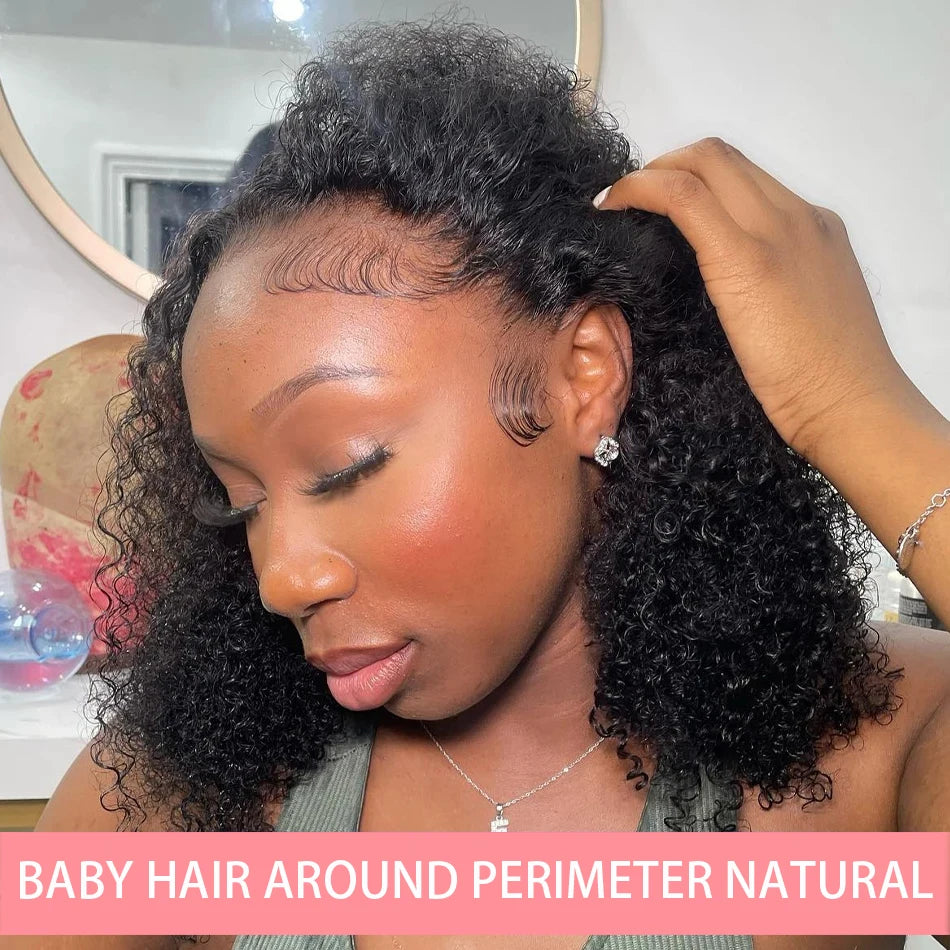 Velara Hair Deep Wave Curly Bob Lace Front Wig – 200% Density Human Hair (13×4 Frontal)