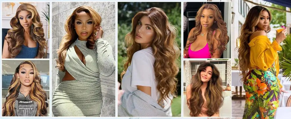 Velara Hair Highlight Body Wave HD Lace Human Hair Wig – 13x4 / 13x6 Frontal