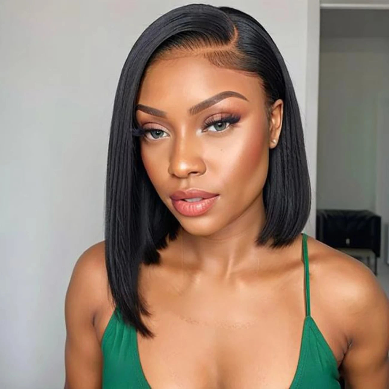 Velara Hair 13x4 HD Lace Front Burgundy Bob Wig Human Hair – Straight 99J Colored Bob Wig (8–14 Inch, 200% Density)