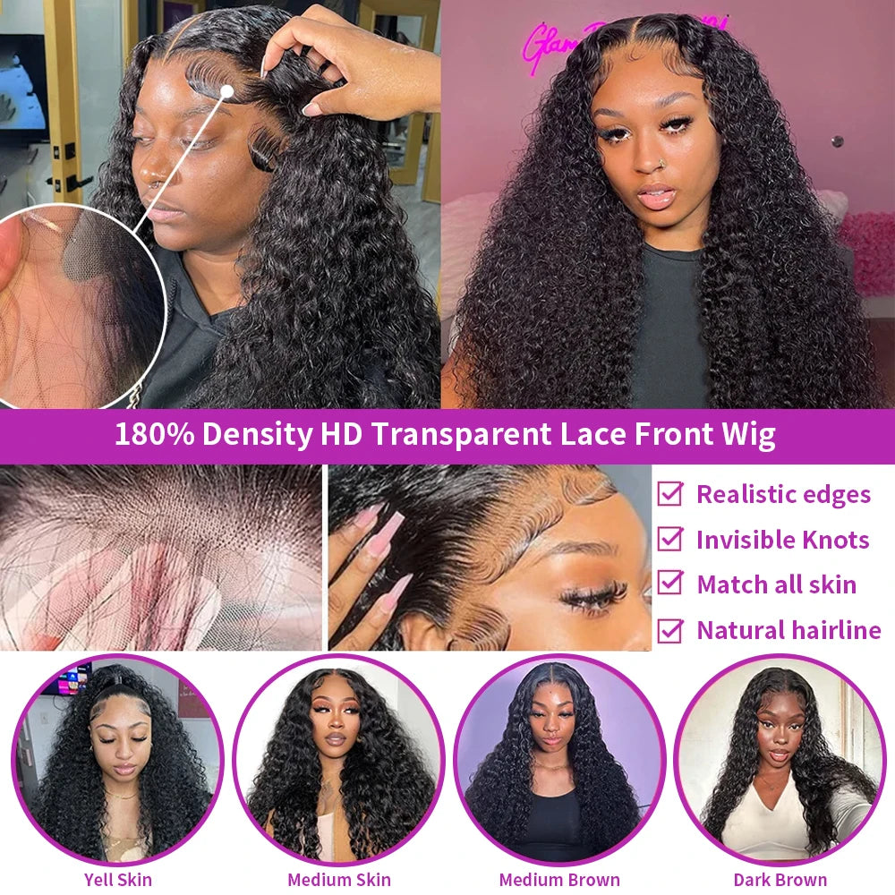 Velara Luxury Curly HD Lace Wig – Voluminous Natural Curl