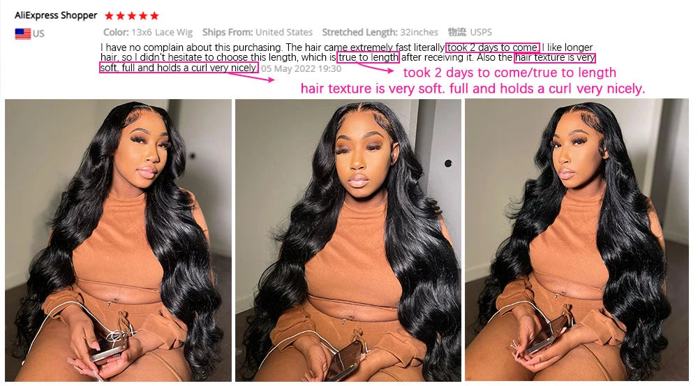 Velara Body Wave HD Lace Glueless Wig