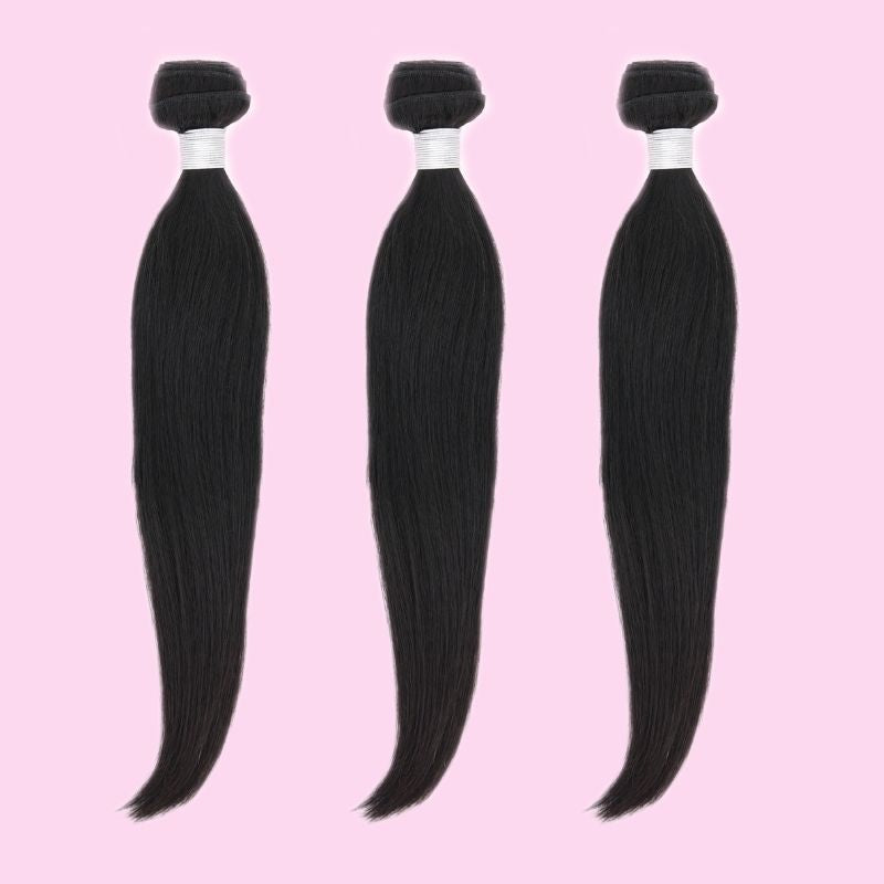 Velara Hair Brazilian Silky Straight 3-Bundle Deal – Virgin Human Hair Weave (10–32 Inch)
